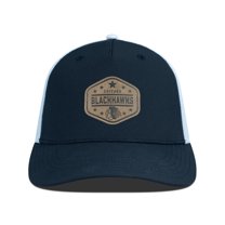 Men's Levelwear  Black Chicago Blackhawks Faux Leather Patch Structured Adjustable Hat