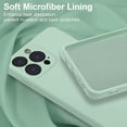 thumbnail image 4 of Liquid Silicone Wireless Charging Phone Case for iPhone 12 Pro Max 6.7 inch, Built-in Magnets Compatible with MagSafing Faster Charging Slim Fit Soft Microfiber Cover - Mint Green, 4 of 15