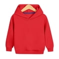 thumbnail image 5 of TQWQT Girl's Sweatshirt Red Hoodie Long Sleeve Kids Preppy Clothes Drawstring Basic Pullover Top Size 10-12 Cute Sweatshirts 5-6 Years, 5 of 5