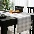 thumbnail image 4 of Grey Plaid Cotton Linen Table Runner 18 x 72 inch Spring Summer Farmhouse Buffalo Checkered Non-slip Rectangular Dining Table Decor for Wedding Party Holiday Dinner, 4 of 8