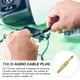 thumbnail image 4 of Uxcell 5 Pcs 1/4" Conector de Audio TS, Conector de Cable Mono Masculino TS de 6.35 mm, Conector de Cable de Audio Masculino TS para Altavoz, Micrófono, Guitarra, Equipos de Audio, 3.11" Oro, 4 of 6