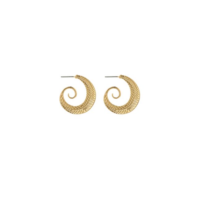 Sonducket Pendientes circulares de remolino, regalo de aniversario, decoraciones para mujer, colgante para colgar en la oreja, pendiente colgante con Ropa, zapatos y accesorios Miscelánea 4200 oro Sonducket AP010229-09