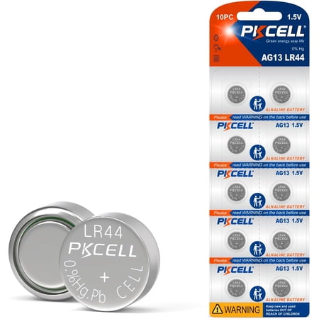LR44 Batteries 1.5 Volt Alkaline AG13 357 303 A76 SR44 Button Coin Cell Battery (10 Count(Pack of 1))