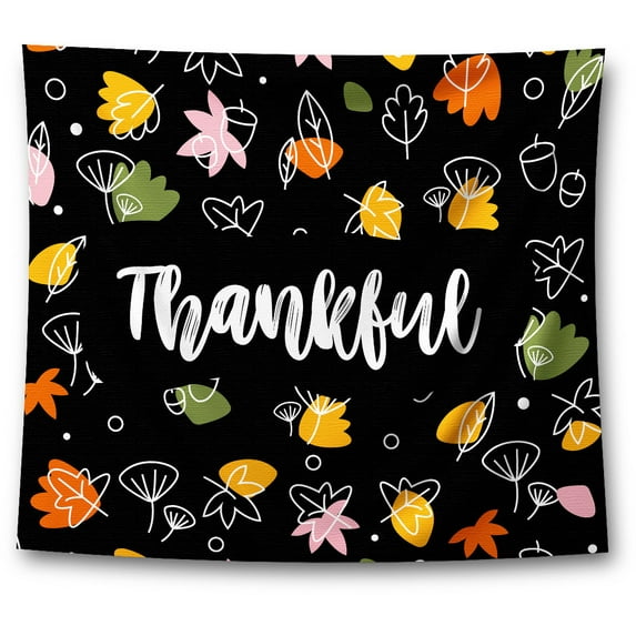 Awkward Styles Thanksgiving Tapestry Wall Hanging Thankful Colorful Home Decor