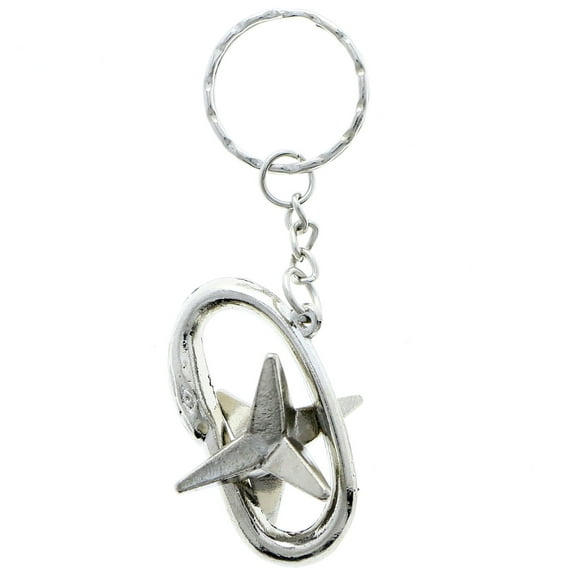 Mi Amore Star Puzzle Split-Ring-Keychain Silver-Tone