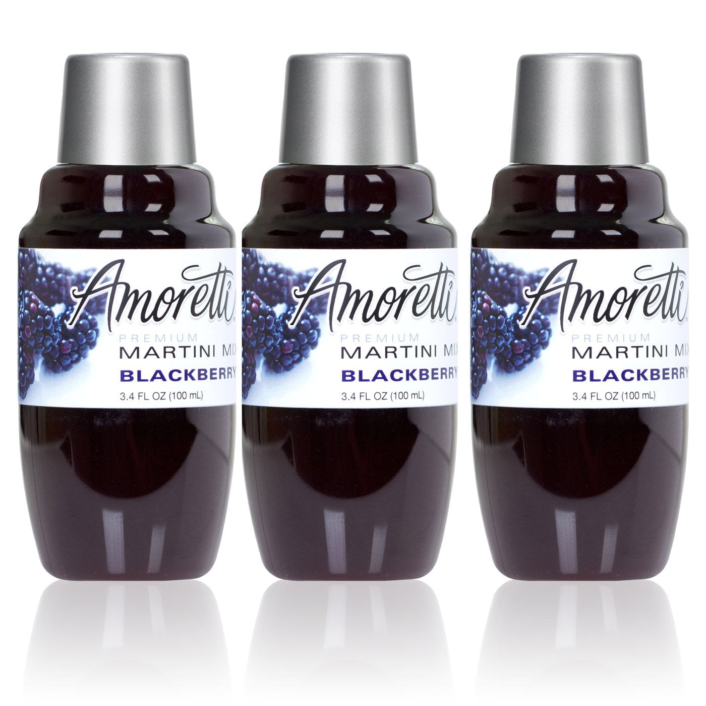 Amoretti Premium Martini Cocktail Mix Minis, Blackberry, 3.4 Fluid