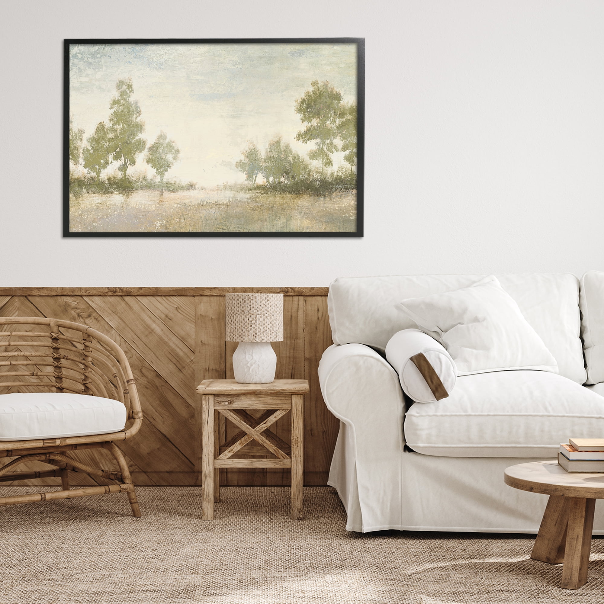 Stupell Industries Forest Light Distant Valley Black Framed Giclee Art, design by Michael Marcon