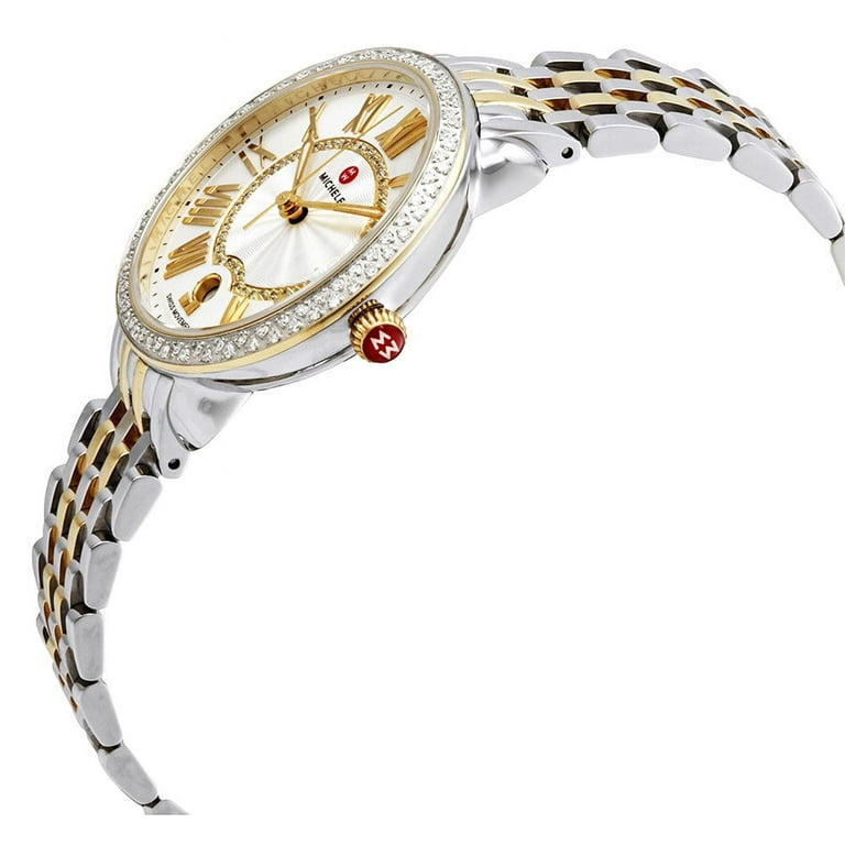 Michele Serein Mid Michele Two Tone Diamond Watch Michele 36mm