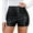 Black, variant on Short Pants for Women Women's Summer High Waist Casual Shorts Elastic Faux Leather Pants Leather Shorts Womens Cargo Shorts Shorts Pants