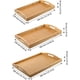 thumbnail image 2 of 3-pack bamboo serving platter set, 3 sizes rectangular wooden trays with handles for breakfast, tea, coffee, 2 of 5