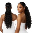 thumbnail image 1 of Extensiones de cabello Sensationnel Lulu con envoltura de pony, 3 colas de caballo yaki sintéticas de alto calor o una peluca de cabello recogido (1B OFFBLACK), 1 of 5