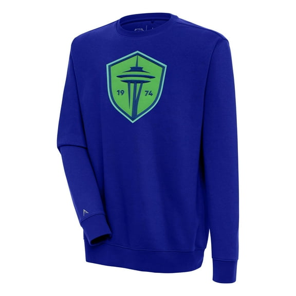 Men's Antigua Royal Seattle Sounders FC Victory Pullover Sweatshirt