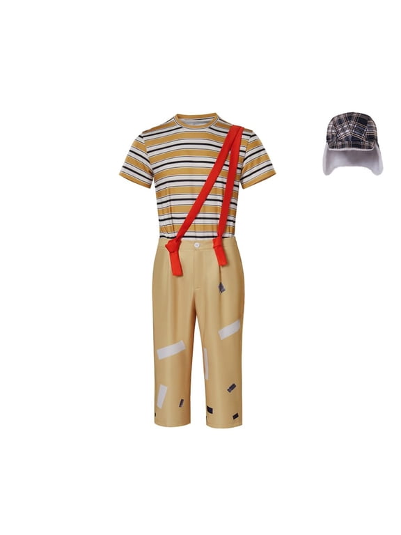 El Chavo T-shirt Pants Hat Suit Outfits Uniform for Adult Men