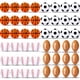 thumbnail image 1 of Mini pelotas antiestrés Blulu de espuma, 72 unidades, 4 tipos, 4 cm, 1 of 6