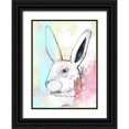 thumbnail image 1 of Ogren, Sarah 14x18 Black Ornate Wood Framed with Double Matting Museum Art Print Titled - Rainbow Bunny II, 1 of 4