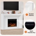 thumbnail image 6 of 50 Inch Electric Fireplace TV Stand with Mantel, 23" Insert Heater with 12 Flame Colors, Remote & Touch Screen, Adjustable Thermostat & Timer for Living Room Bedroom, 6 of 8