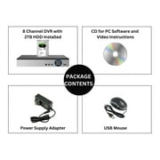 Evertech 8 Channel 1080P HD Surveillance Camera Digital Video Recorder with 2TB Recording Memory