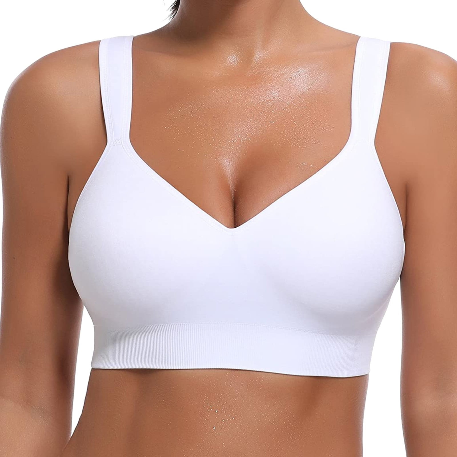 Vedolay Bras Women's Beauty Back Smoothing Minimizer Bra,White M