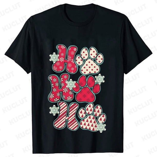 Camisetas divertidas de estilo navideño para mujer, ropa con estampado de pata de Ho, camisetas de manga corta a la moda, ropa de calle Harajuku Ulzzang