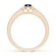 thumbnail image 2 of Angara Natural 0.33 Ct. Blue Sapphire with Diamond Halo Ring in 14K Rose Gold for Women (Ring Size: 3.5), 2 of 10