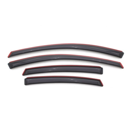 Smoke Front Deflectors - AVS 13-16 Dodge Dart Ventvisor In-Channel Front & Rear Window Deflectors 4pc - Smoke