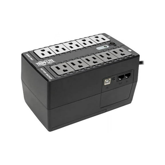 Tripp Lite Internet Office 120V 600VA 300W Standby UPS, Ultra-Compact Desktop, USB