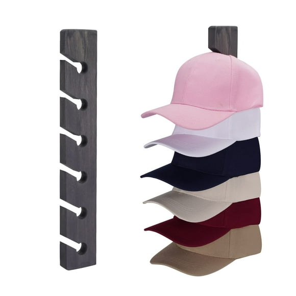 Perchero organizador de gorras de béisbol de pared con forma de keletop para sombreros (paquete de 2)
