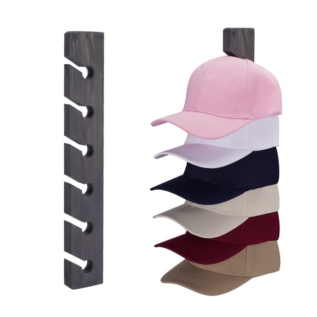Perchero organizador de gorras de béisbol de pared con forma de keletop para sombreros (paquete de 2)