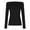 Black, variant on Oplxuo Womens Ruched Off the Shoulder Fitted Shirt Elegant Long Sleeve Pullover Tops Solid Fall Y2K Tight Going Out T Shirts