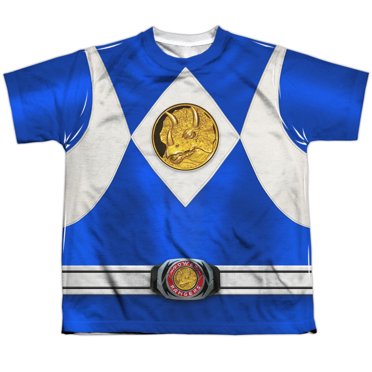 Power Rangers - Blue Ranger Emblem - Youth Short Sleeve Shirt - Large