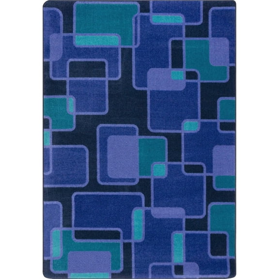 Joy Carpets Kid Essentials Reflex 5'4" x 7'8" Area Rug in Color Violet