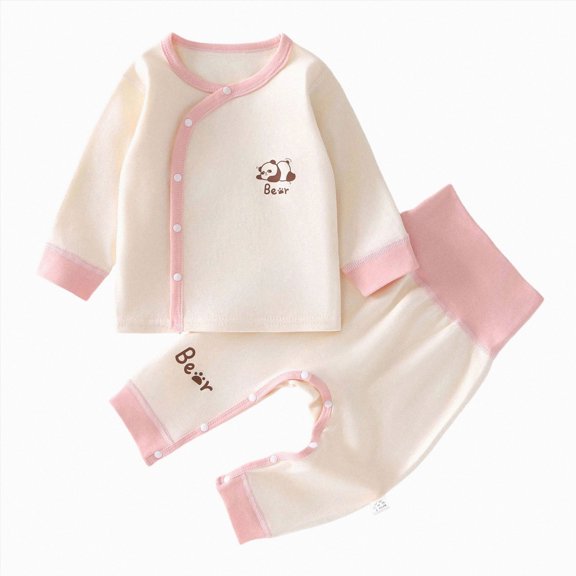 masbird Toddler Girls Boys Pajama Sets Long Sleeve Top with Pants Cotton Soft Sleepwear 2 Piece Pjs Set 6-12 Months 12-24 Months 2t 3t 4t 5t 6t 7t 8t 9t Children(Pink,18-24 M)
