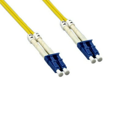 15 Meter Fiber Patch Cable (Kentek 15 Meter 15M Fiber optic cable LC to LC LC/LC single-mode duplex 9/125 2.0mm OD standard zipcore patch)