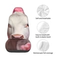 thumbnail image 4 of Picia Flower White Cow Print Waterproof Sweating Car Seat Cover for Post Gym Workout, Running, Beach and Hiking, Universal Fit Anti-Slip Bucket Seat Protector, 4 of 5