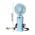 thumbnail image 2 of Ventilador portátil de mano, mini ventilador recargable con pantalla digital, ventilador personal de 3 velocidades para viajes, oficina y exteriores, ventilador de escritorio USB silencioso, 2 of 5