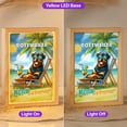 thumbnail image 2 of Rottweiler Hello Summer Beach Theme with Sunglasses and Tropical Cocktail Acrylic Plaque with Wood Photo Frame Box Rottie Dog Lover Gifts Idea Light Box - 00009, 2 of 5