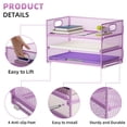 thumbnail image 4 of Organizador de papel Marbrasse, bandeja para cartas, 3 niveles, malla, color morado, 4 of 6
