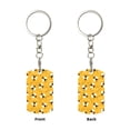 thumbnail image 2 of Goofa Cute Bee Butterfly Yelllow Printed Rectangular Metal Keychain Bag Charm Floral Charm for Purse Keys Metal Keyring Gift for Women Accessories, 2 of 7