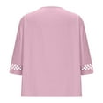 thumbnail image 5 of Njagoc3 Women's V-Neck Relaxed Fit Button-Down Shirt - Office & Casual Wear,Pink,M, 5 of 5