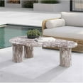 thumbnail image 2 of Pemberly Row Contemporary Brown Indoor/Outdoor Concrete Coffee Table, 2 of 8