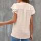 thumbnail image 4 of Blusa con cuello en V Nikou para mujer con mangas con volantes, 4 of 6