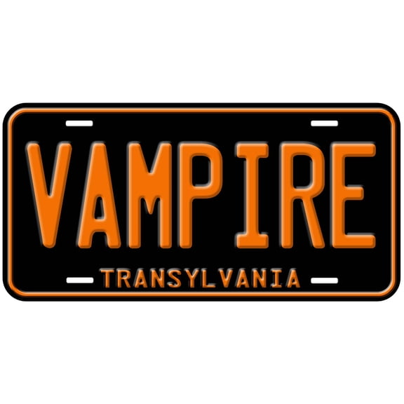 Transylvania Vampre Black Novelty Car Auto License Plate