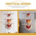 thumbnail image 5 of Home Decor Hanging Fruit Basket, 3 Tier Over the Door Organizer, Handmade Woven Cotton Rope Wall Hanging Baskets for Organizing, Wall Basket Decor, Storage Baskets for Kitchen Fruit Basket, 5 of 9