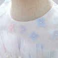 thumbnail image 4 of Toddler Girls White Summer Party Ball Gown Princess Dress 4 Years-5 Years, 4 of 6