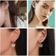 thumbnail image 2 of Paquete de aretes de aro pequeños dorados con aretes colgantes de aro mini plateados con dijes, juego de aretes de aro Huggie para adolescentes y mujeres, 2 of 5