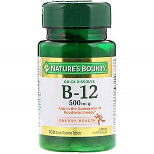 Nature's Bounty Vitamin B12 500 Mcg, 100 Count