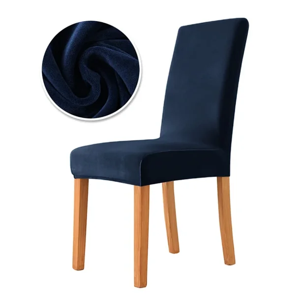 1/2PCS Velvet Chair Cover Super Soft Elastic Dining Chair Slipcover Seat Cases For Kitchen Dining Room Wedding Banquet Home