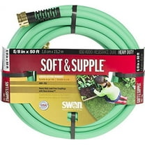 Swan Soft & Supple Easy Coil Water Hose Crush Proof Couplings 50' x 5/8"