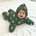thumbnail image 4 of GiLiling Baby Star Suit Newborn Fleece Starfish Bunting Romper Infant Halloween Footie Jumpsuit Winter Warm Wearable Bodysuit (Green, 9 Months), 4 of 5