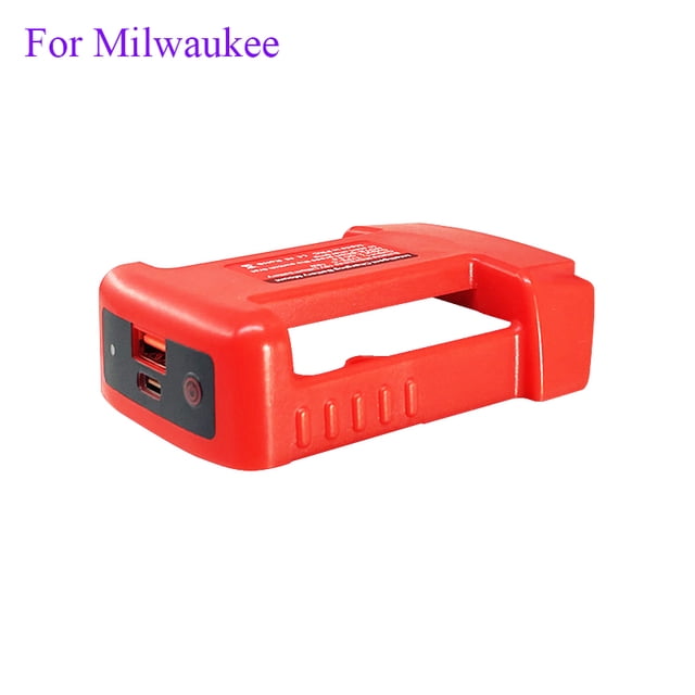 For Mil*wau*kee 18V Lithium Battery Laptop Mobile Phone Fast Charging USB Type C Power Bank